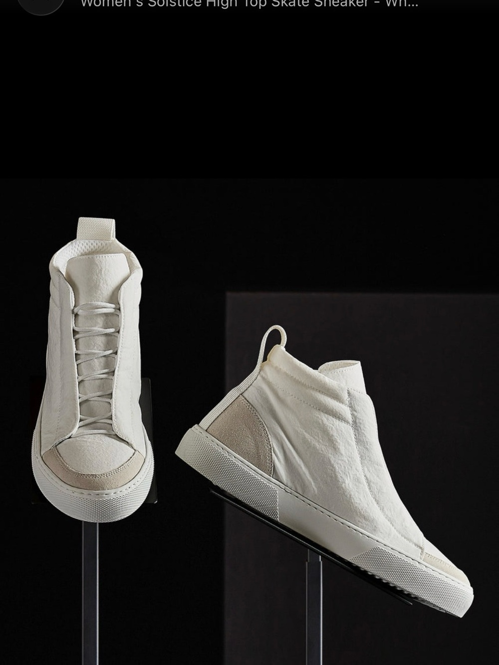 James Perse Cream High-Top Minimalist Sneakers/Never Used